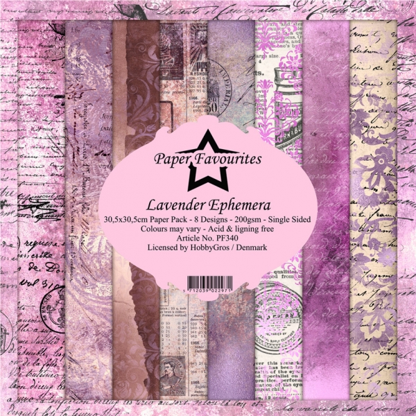 Lavender Ephemera 12x12 Paperpack - Paper Favourites
