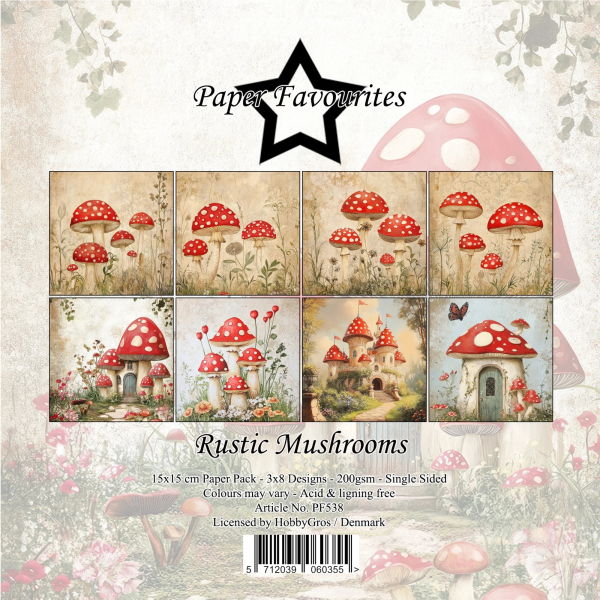 Rustic Mushrooms 6x6 Paperpack - Paper Favourites
