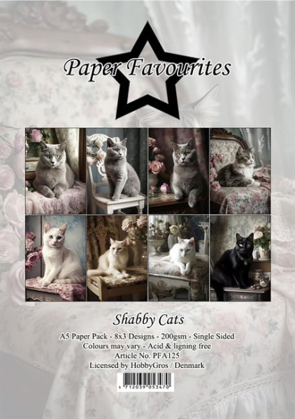 Shabby Cats A5 Paperpack - Paper Favourites