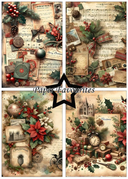 Vintage Christmas A5 Paperpack - Paper Favourites