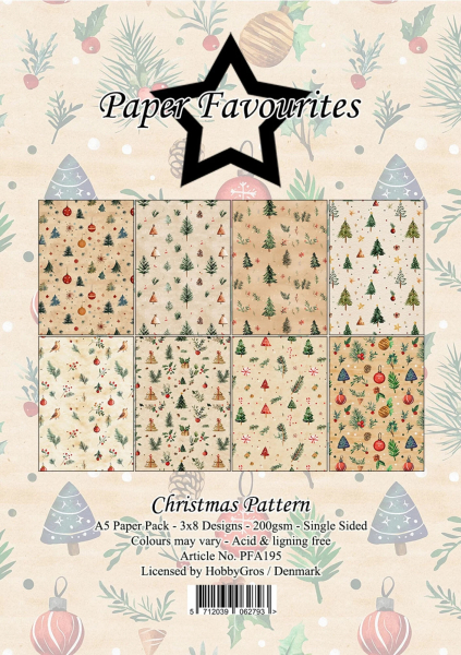 Christmas Pattern A5 Paperpack - Paper Favourites