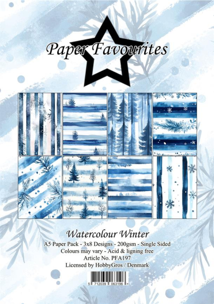 Watercolour Winter A5 Paperpack - Paper Favourites