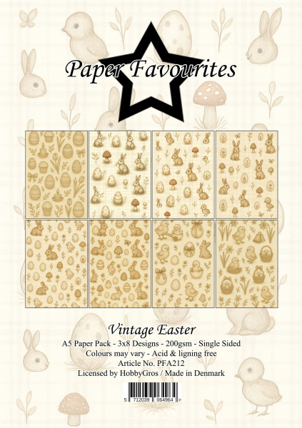 Vintage Easter A5 Paperpack - Paper Favourites