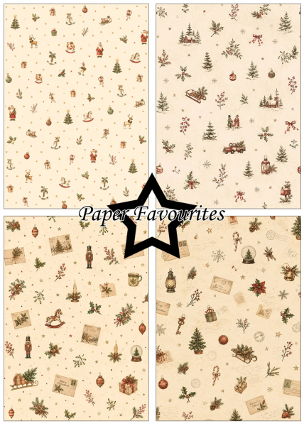 Retro Christmas A5 Paperpack - Paper Favourites