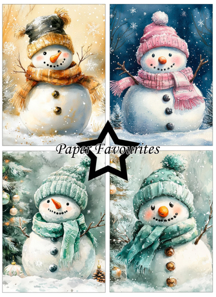 Christmas Snowman A6 Paperpack - Paper Favourites