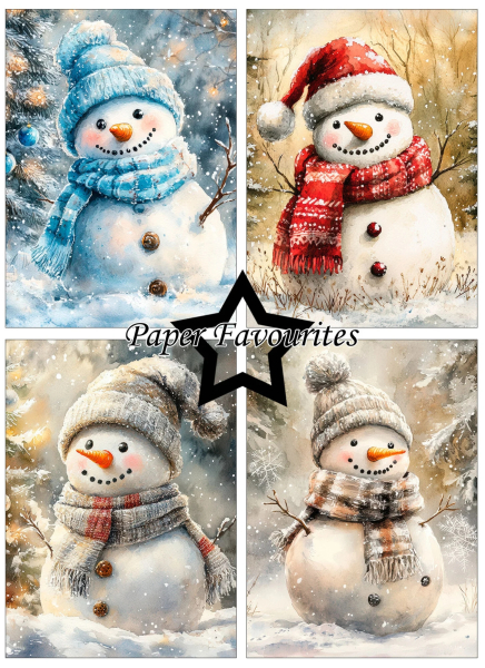 Christmas Snowman A6 Paperpack - Paper Favourites