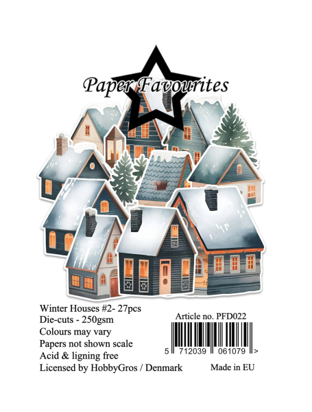 Winter Houses #2, Die-Cuts - Paper Favourites