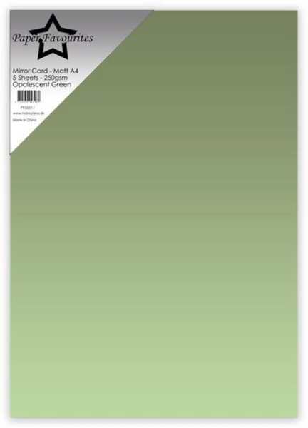 Mirror Card Matt, Opalescent Green - Paper Favourites