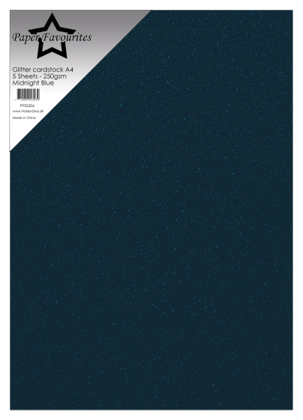 Glitter Cardstock A4, Midnight Blue - Paper Favourites