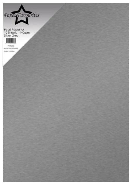 Pearl Paper Silver Grey, A4 - Paper Favourites