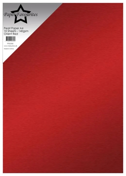 Pearl Paper Orient Red, A4 - Paper Favourites
