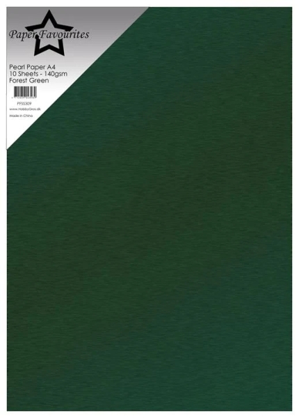 Pearl Paper Forest Green, A4 - Paper Favourites