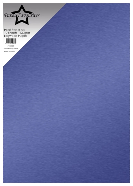 Pearl Paper Logwood Purple, A4 - Paper Favourites