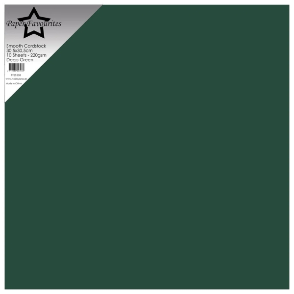 Deep Green, Smooth Cardstock - Paper Favourites