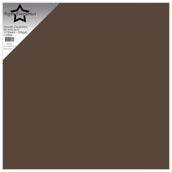 Coffee, Smooth Cardstock - Paper Favourites