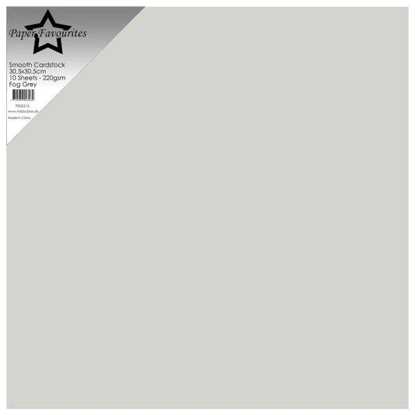 Fog Grey, Smooth Cardstock - Paper Favourites