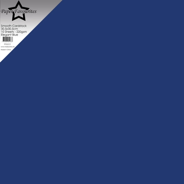 Elegant Blue, Smooth Cardstock - Paper Favourites