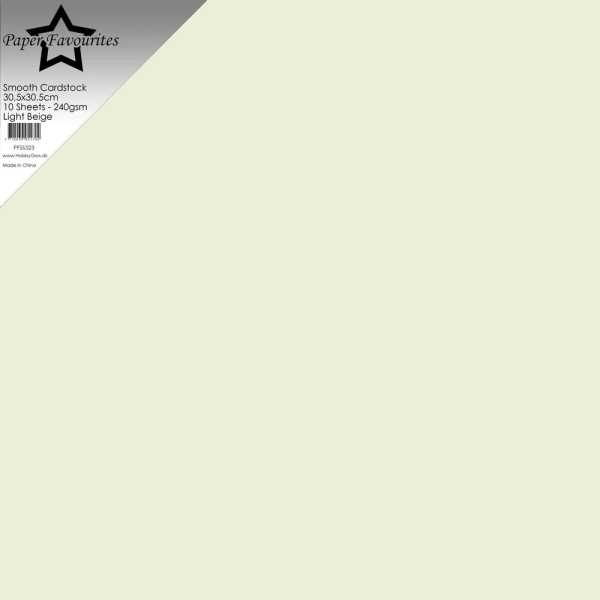 Light Beige, Smooth Cardstock - Paper Favourites