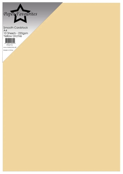 Yellow Orchre A4, Smooth Cardstock - Paper Favourites