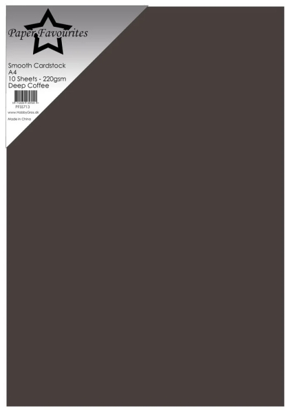 Deep Coffee A4, Smooth Cardstock - Paper Favourites