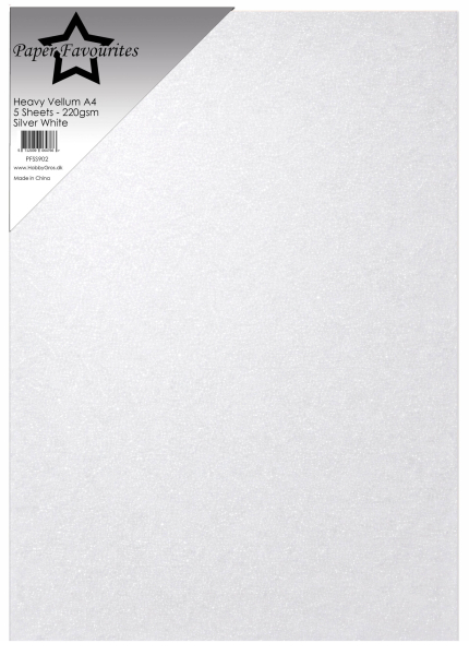 Heavy Vellum Silver White, A4 - Paper Favourites