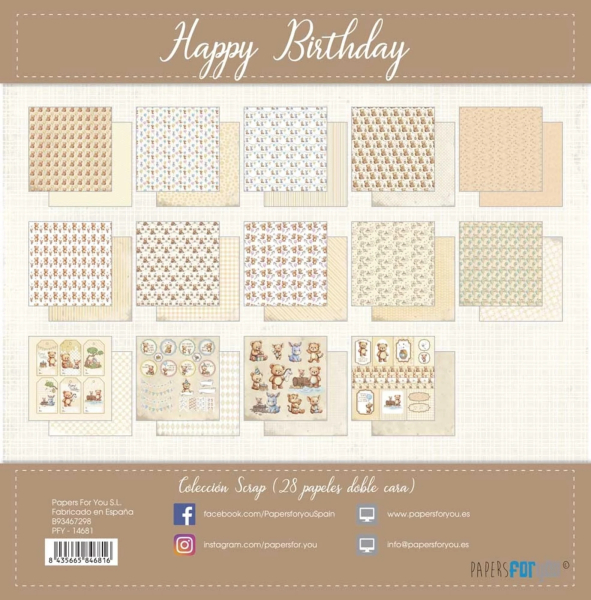 Happy Birthday 6x6 Paperpad - Papers For You