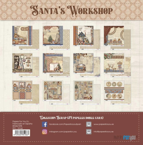 Santa's Workshop Collection 8x8 - Papers For You