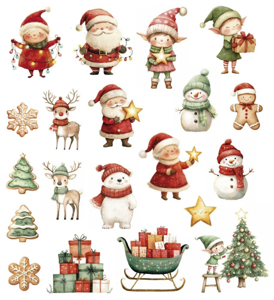 Santa & Friends, Die Cuts - Papers For You