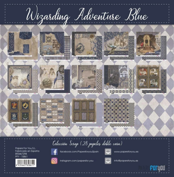 Wizarding Adventure Blue Collection, Scrap Pack 6x6 - Papers For You