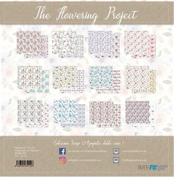 The Flowering Project Scrap Pack 6x6 - Papers For You