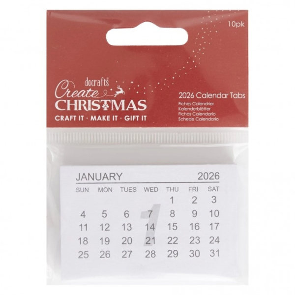 Calender Tabs 2026, 10 Stück - Papermania