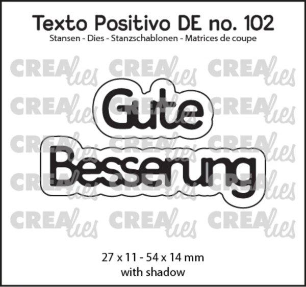 Gute Besserung, Stanze - Crealies