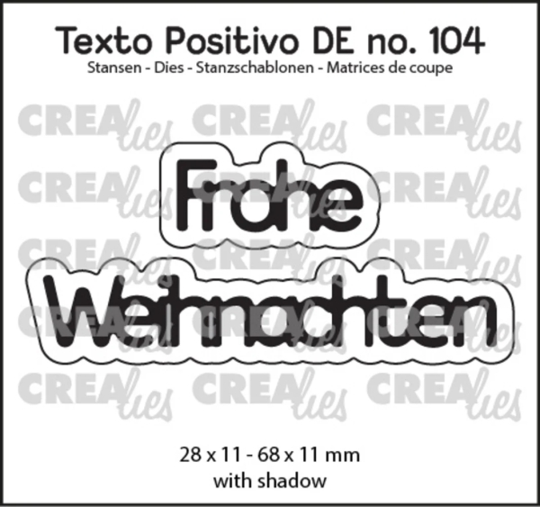 Frohe Weihnachten, Stanze - Crealies