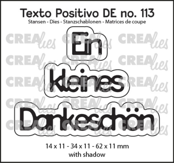 Ein kleines Dankeschön, Stanze - Crealies