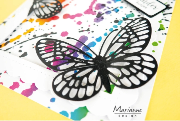 Spilled Paint, Schablone - Marianne Design