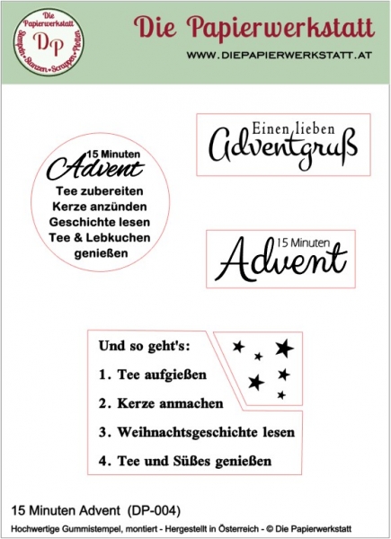 15 Minuten Advent, Stempelset