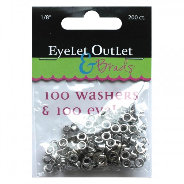 Eyelets Rund 1/8 Silber - Eyelet Outlet