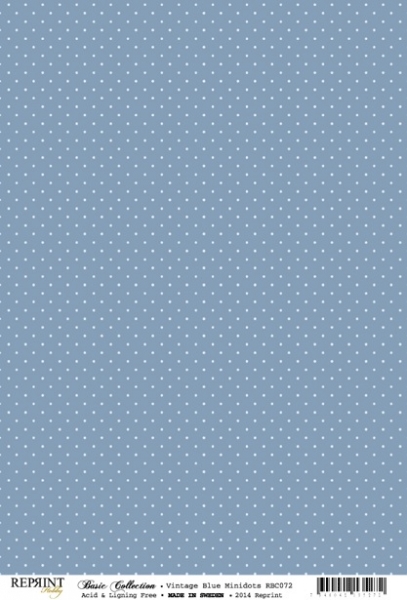 Vintage Blue Minidots - Reprint