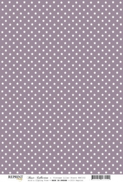 Vintage Lilac Stars - Reprint