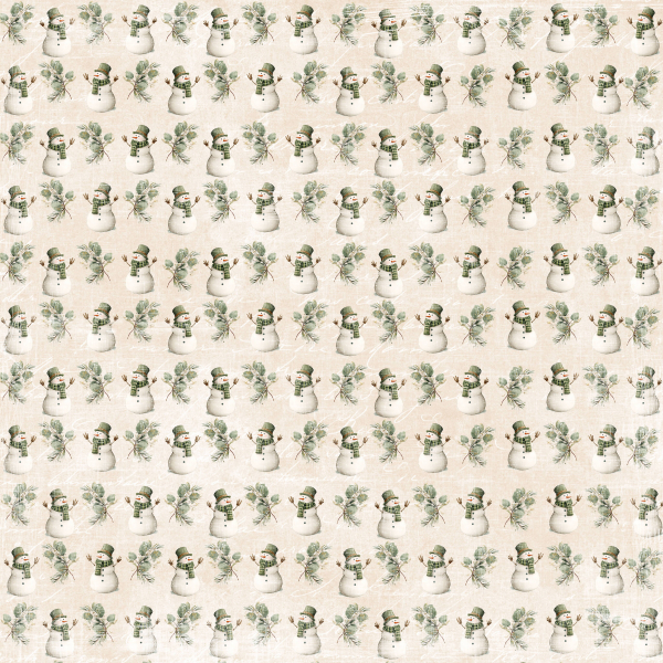 Cozy Christmas - Snowmen, Designpapier - Reprint