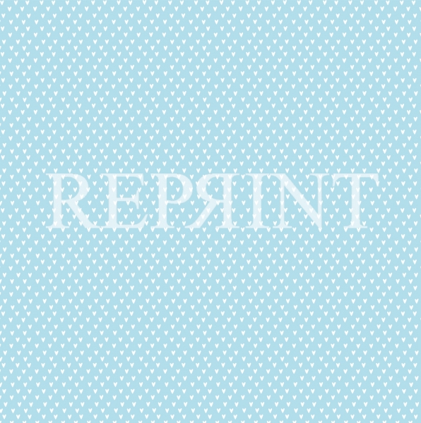 Miniherzen Blau, Designpapier - Reprint
