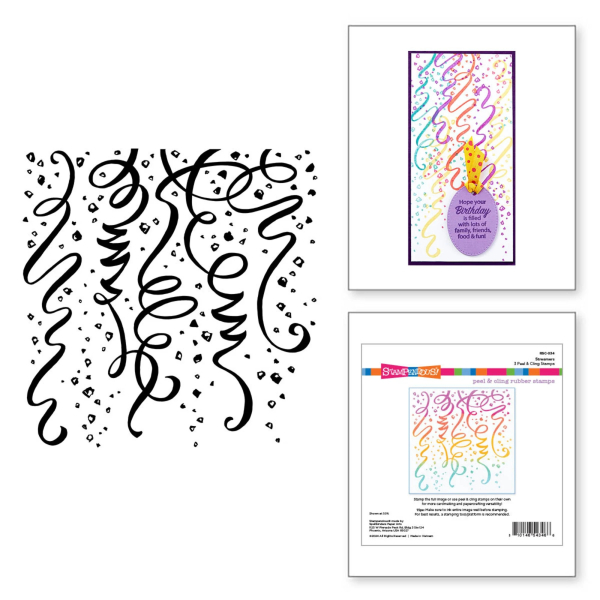 Streamers, Cling Stamps – Stampendous