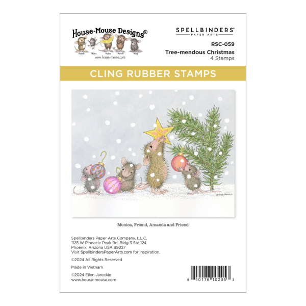 Tree-mendouos Christmas, Rubberstamps- Spellbinders
