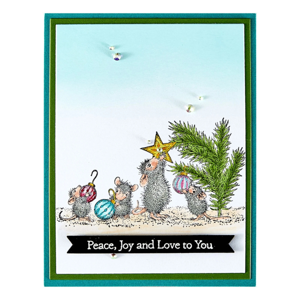 Tree-mendouos Christmas, Rubberstamps- Spellbinders