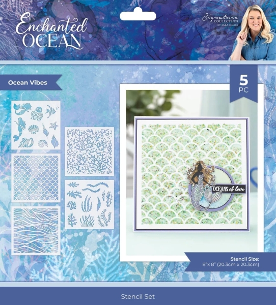 Enchanted Ocean - Ocean Vibes, Schablonenset - Crafter's Companion