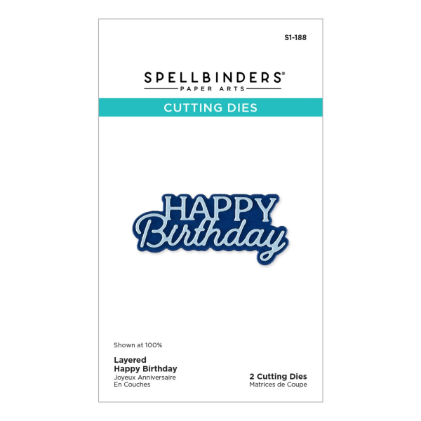 Layered Happy Birthday, Stanze - Spellbinders