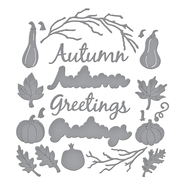 Autumn Greetings Wreath, Stanze - Spellbinders