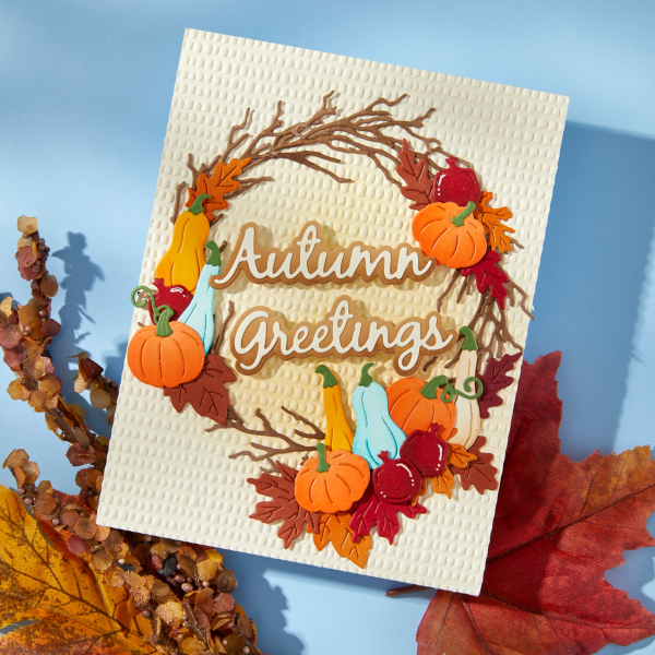 Autumn Greetings Wreath, Stanze - Spellbinders