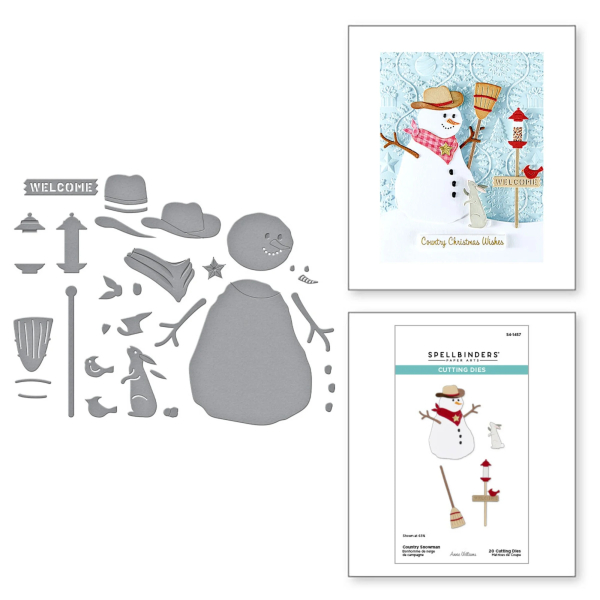 Country Snowman, Stanze - Spellbinders