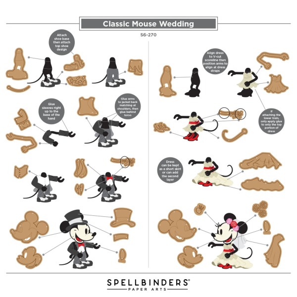 Classic Mouse Wedding, Stanze - Spellbinders
